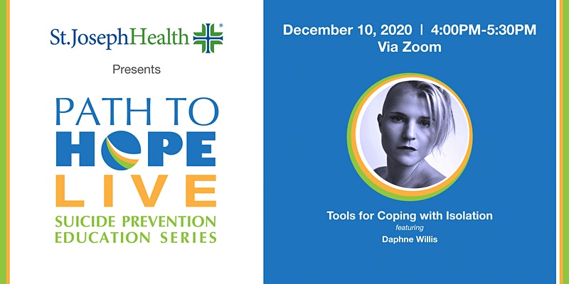 Path to hope graphic. Suicide prevention speaker series.